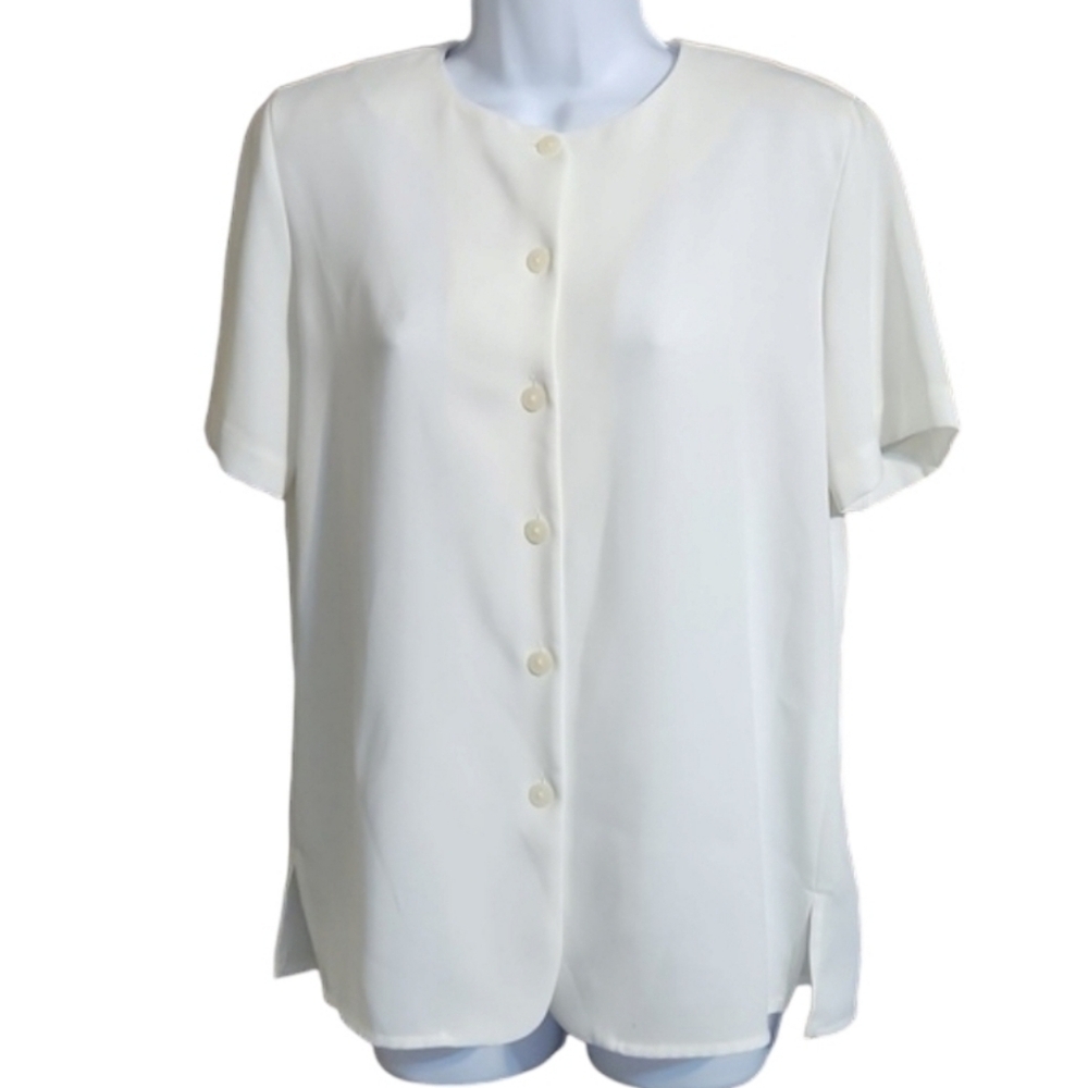 NWT Vintage Liz Claiborne White Classic Top